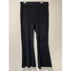 Aerie Black Ribbed Flare Pants Womens XL Extra Large Comfortable Casual